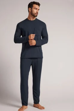 Lange Pyjama van Modal Sweaterstof