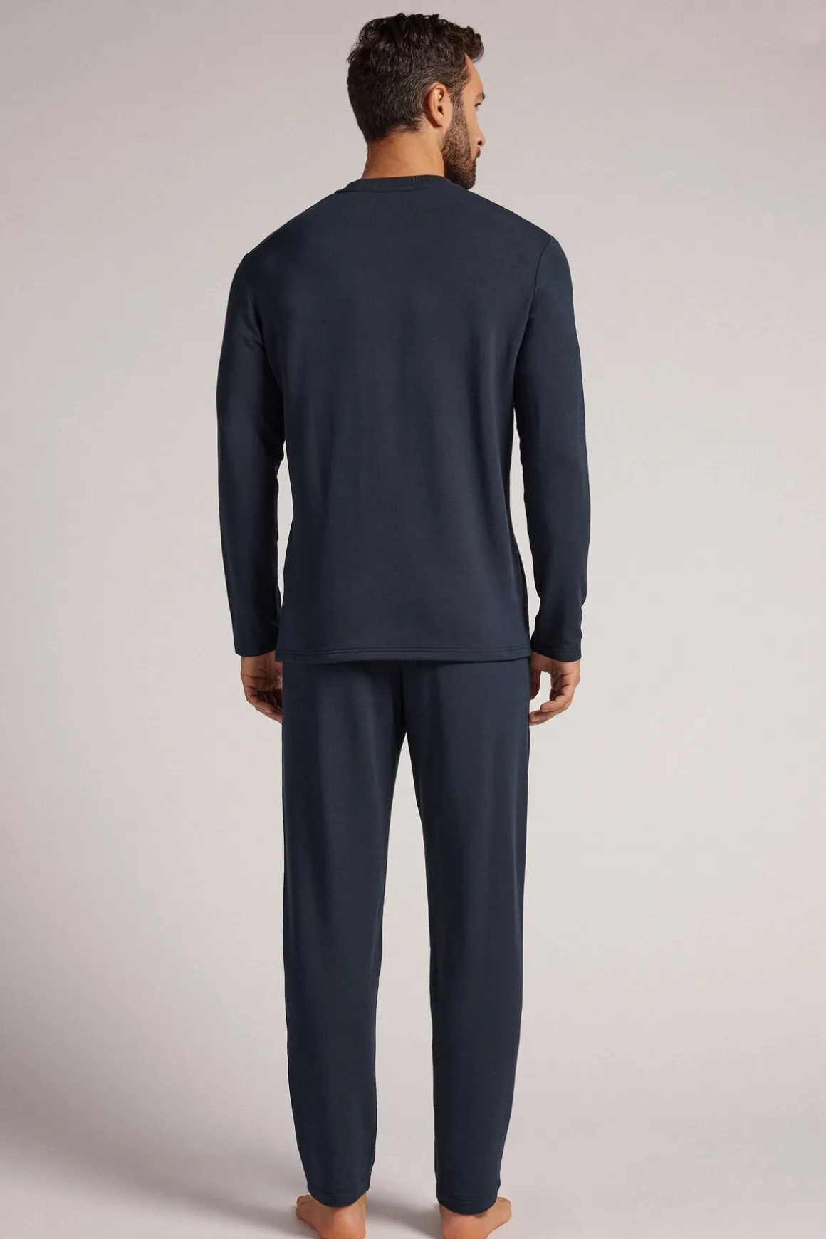 Lange Pyjama van Modal Sweaterstof