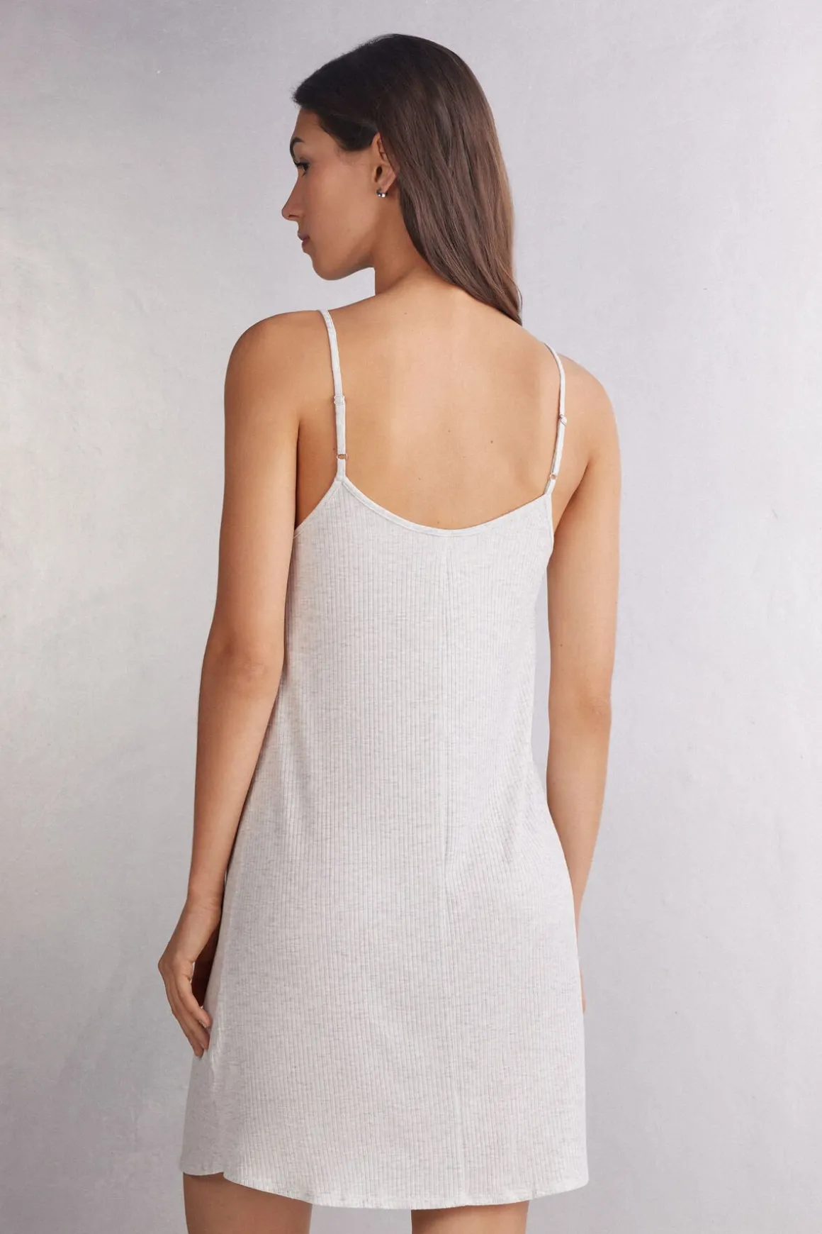 Nachthemd met Dunne Schouderbandjes Chic Comfort