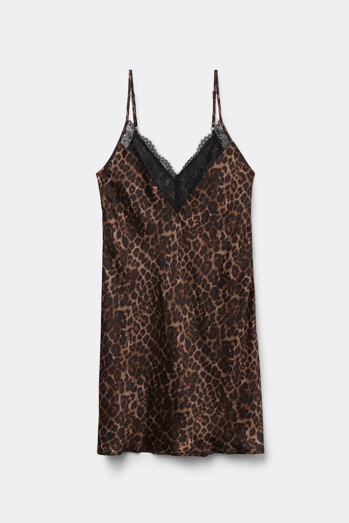 Onderjurk van Satijnen Viscose Luxurious Leopard