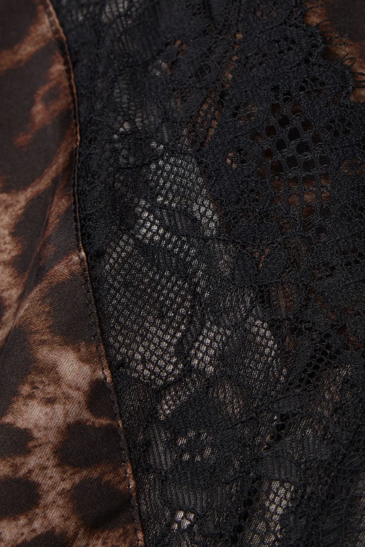 Onderjurk van Satijnen Viscose Luxurious Leopard