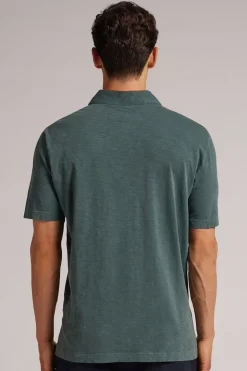 Polo met Korte Mouwen Washed Collection van Gevlamd Katoen