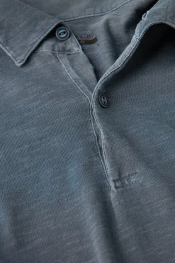 Polo met Korte Mouwen Washed Collection van Gevlamd Katoen