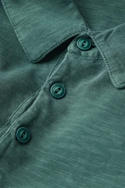 Polo met Korte Mouwen Washed Collection van Gevlamd Katoen