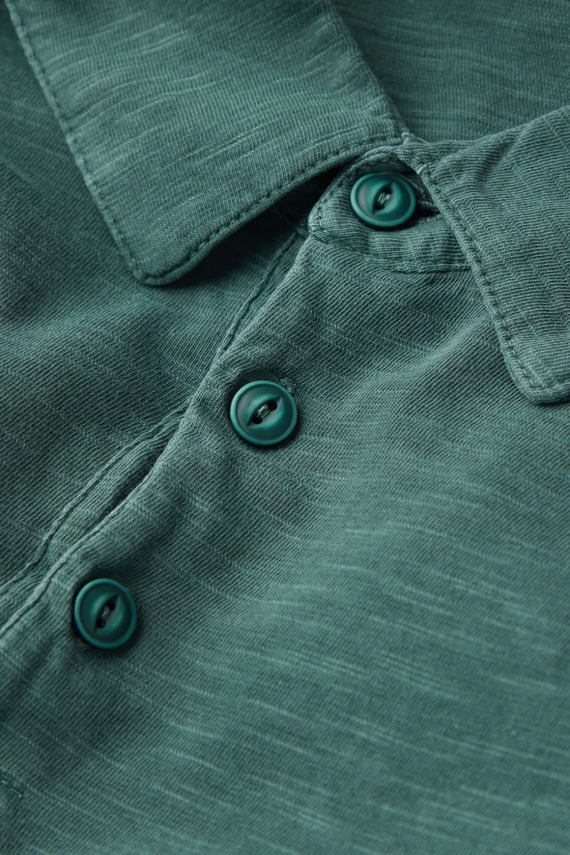 Polo met Korte Mouwen Washed Collection van Gevlamd Katoen