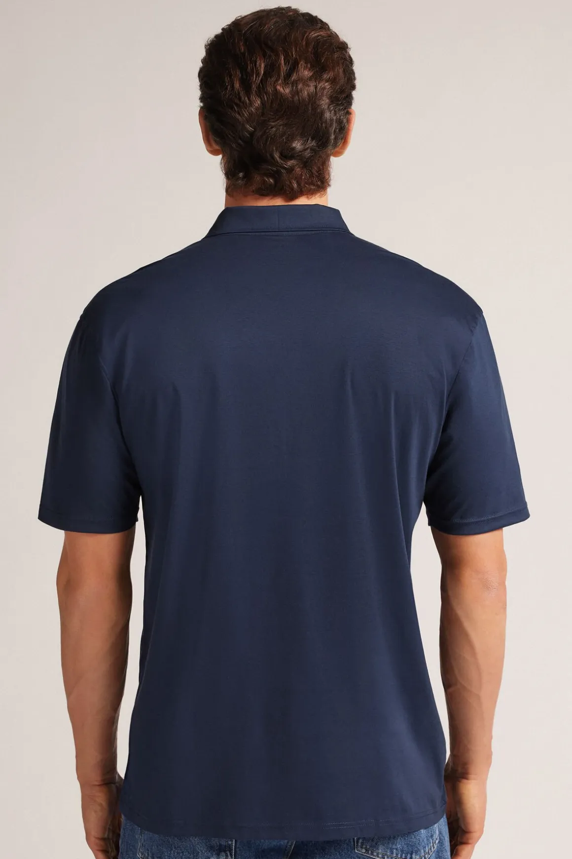 Poloshirt met Korte Mouwen en Rits van Gemerceriseerd Premium Katoen