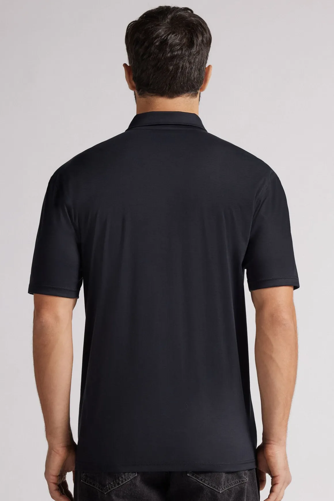 Poloshirt met Korte Mouwen en Rits van Gemerceriseerd Premium Katoen