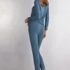 Pretty Flowers Lange Broek in Modal met Manchet