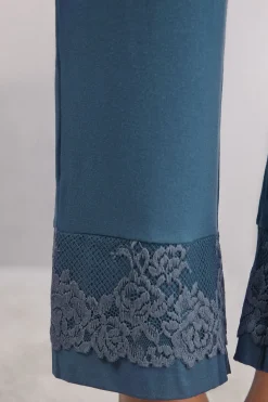 Pretty Flowers Lange Broek van Modal met Volants