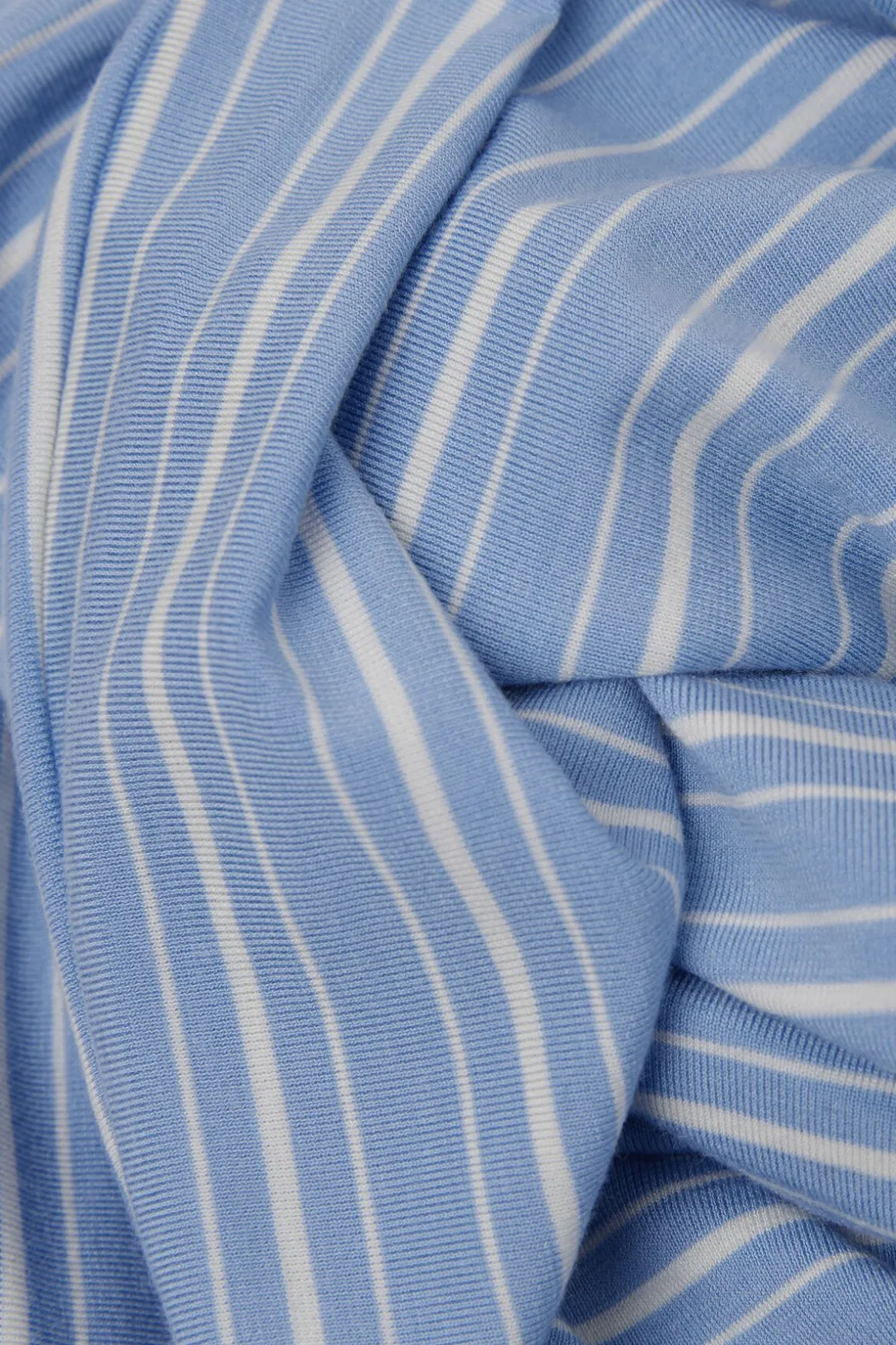 Rechte Broek in Modal met Oxford-Strepen