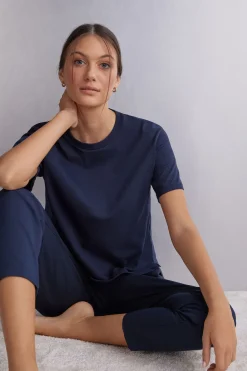 Shirt met Korte Mouwen Boxy Fit Katoen
