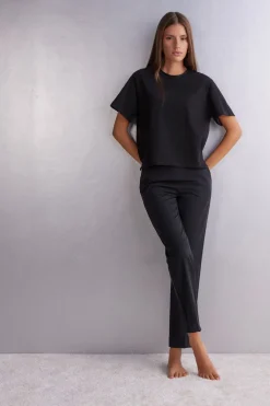 Shirt met Korte Mouwen Boxy Fit Katoen