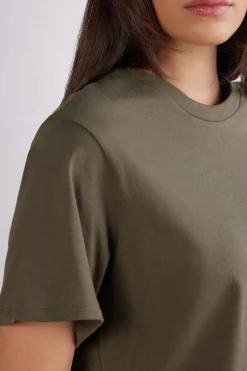 Shirt met Korte Mouwen Boxy Fit Katoen