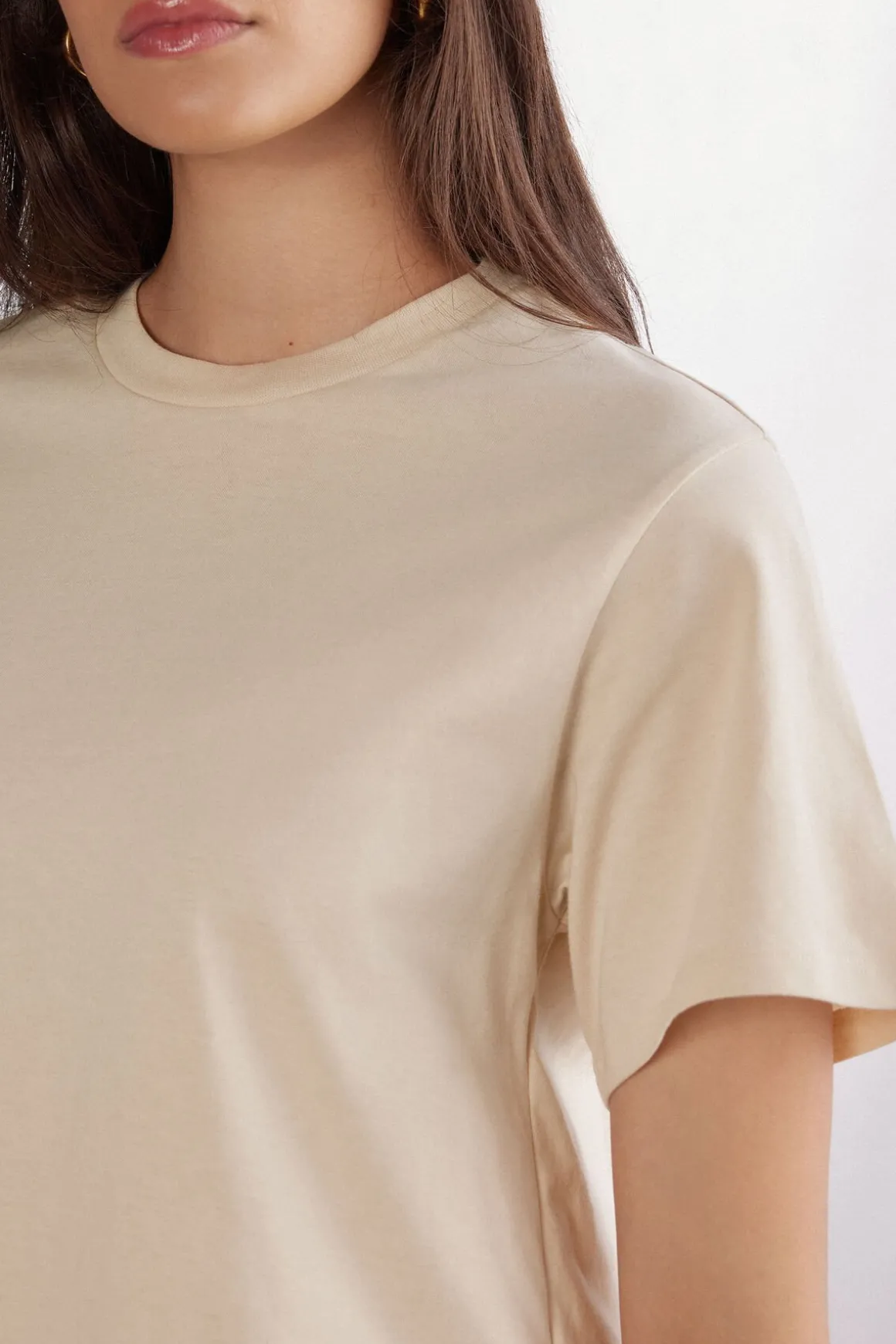 Shirt met Korte Mouwen Boxy Fit Katoen