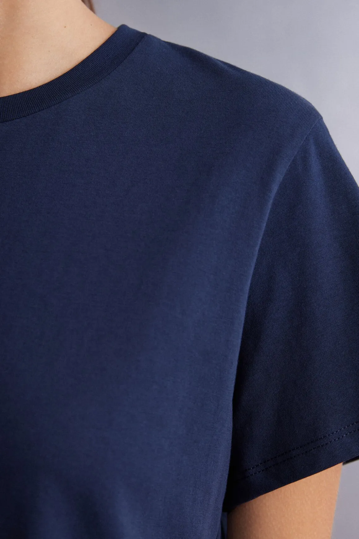 Shirt met Korte Mouwen Boxy Fit Katoen