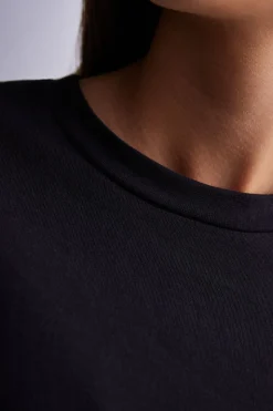 Shirt met Korte Mouwen Boxy Fit Katoen