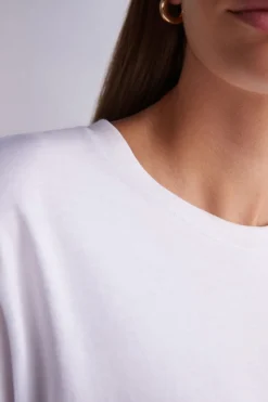 Shirt met Korte Mouwen Boxy Fit Katoen