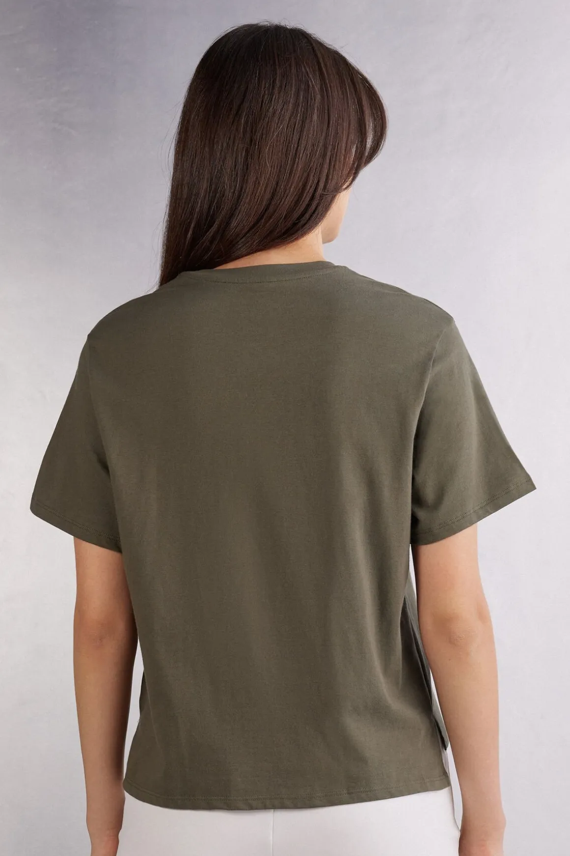 Shirt met Korte Mouwen Boxy Fit Katoen