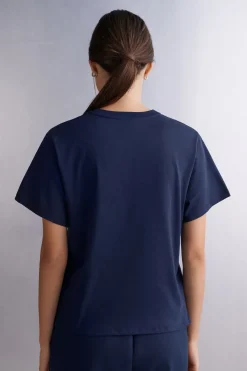 Shirt met Korte Mouwen Boxy Fit Katoen
