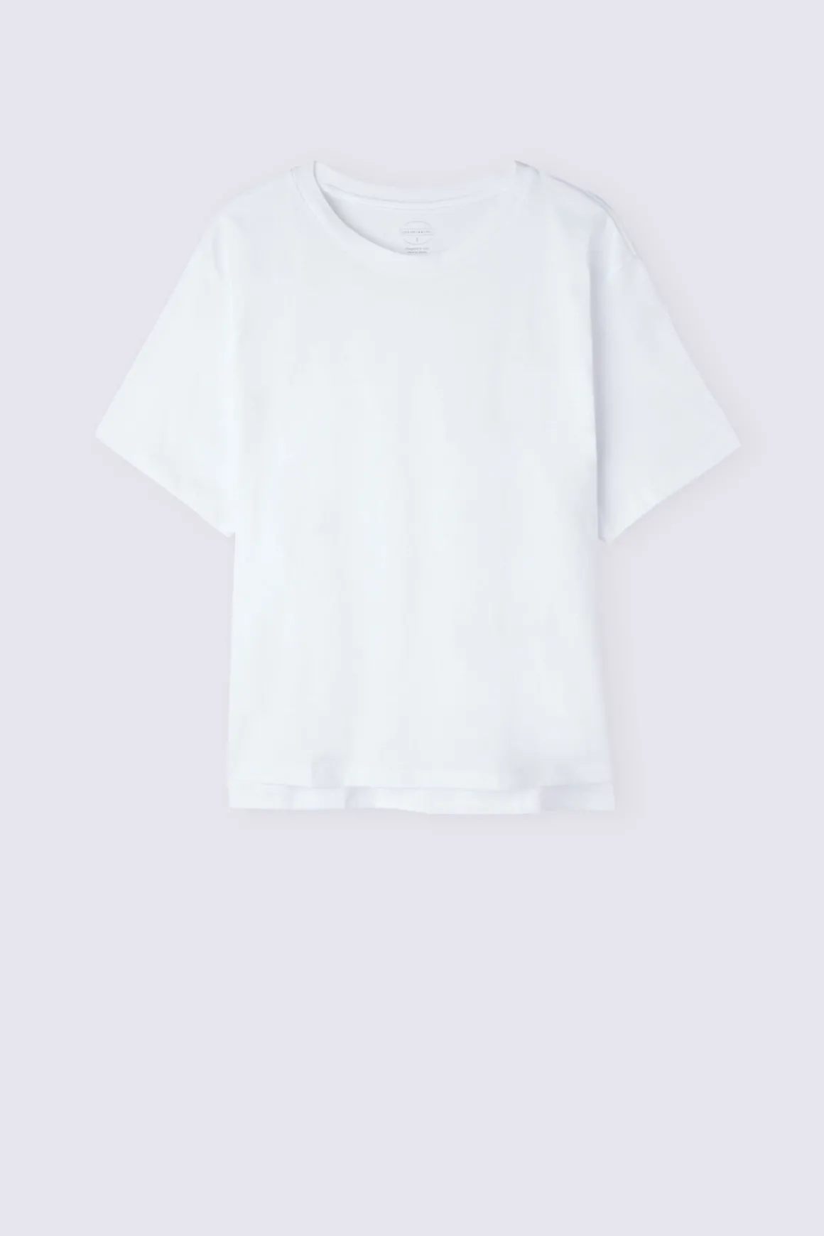 Shirt met Korte Mouwen Boxy Fit Katoen