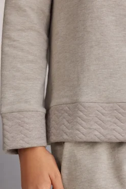 Shirt met Lange Mouwen en V-Hals Soft Chevron