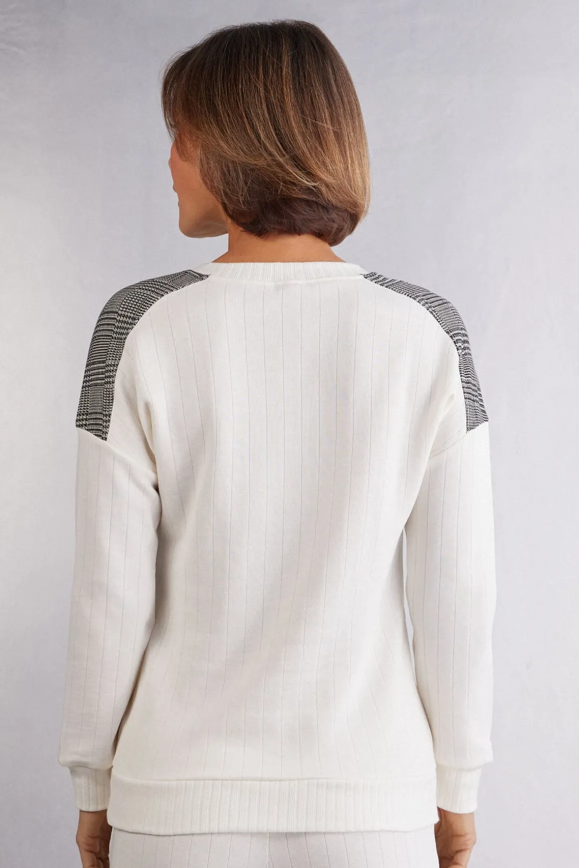 Shirt met Lange Mouwen en V-Hals Royal Elegance