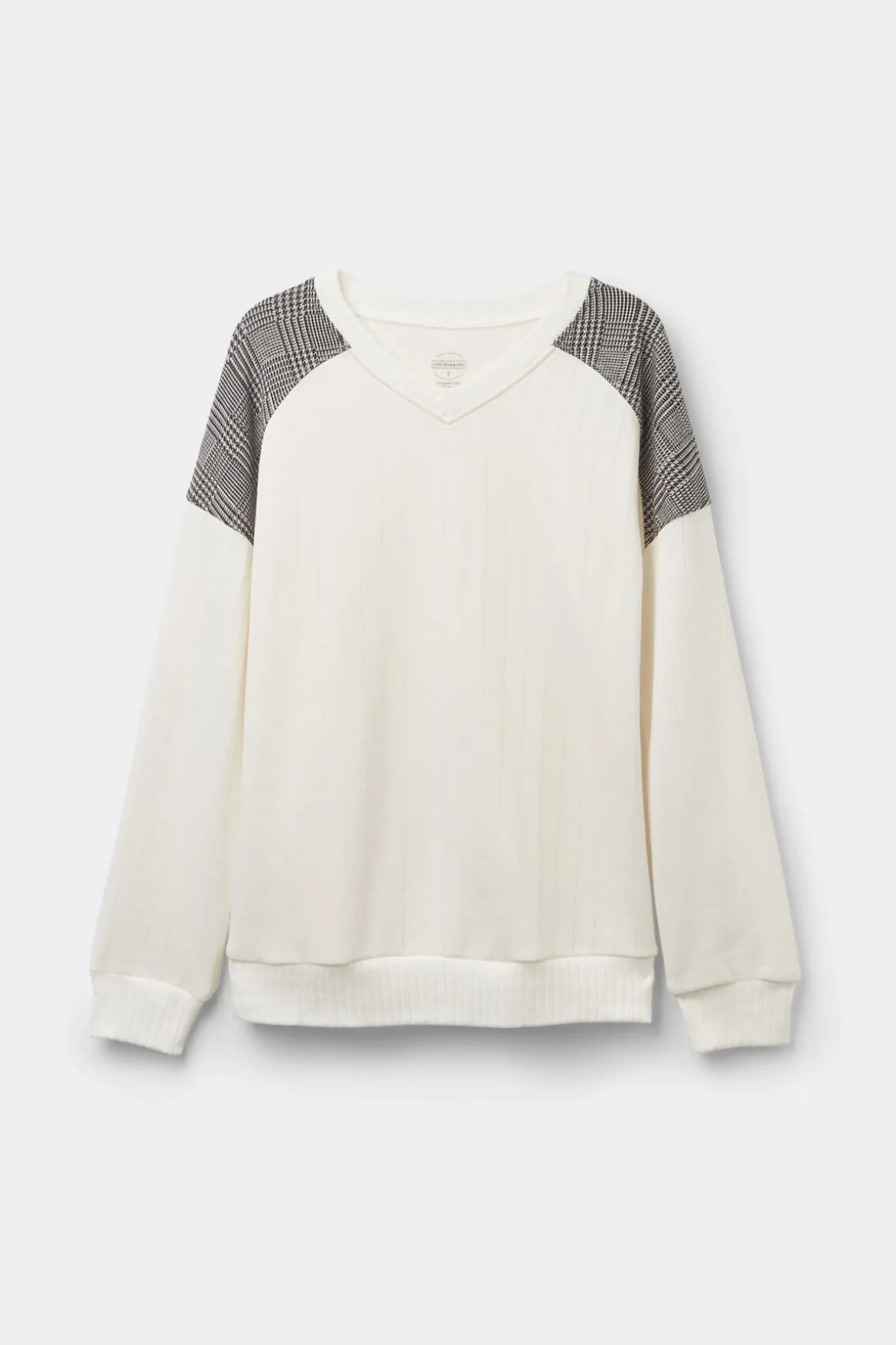 Shirt met Lange Mouwen en V-Hals Royal Elegance