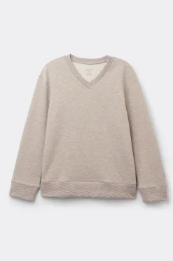 Shirt met Lange Mouwen en V-Hals Soft Chevron