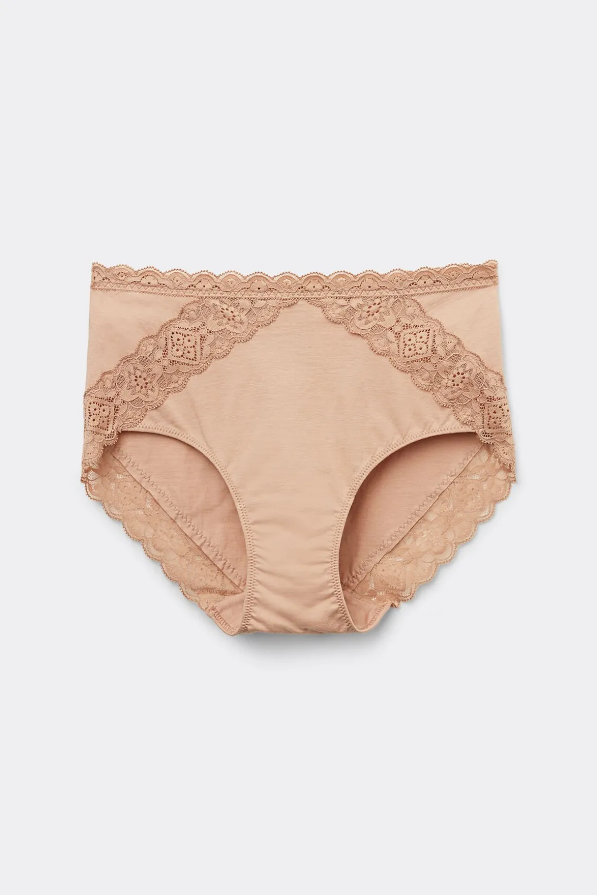 Slip met Halfhoge Taille van Katoen en Kant