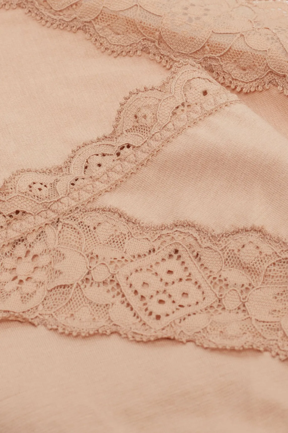 Slip met Halfhoge Taille van Katoen en Kant