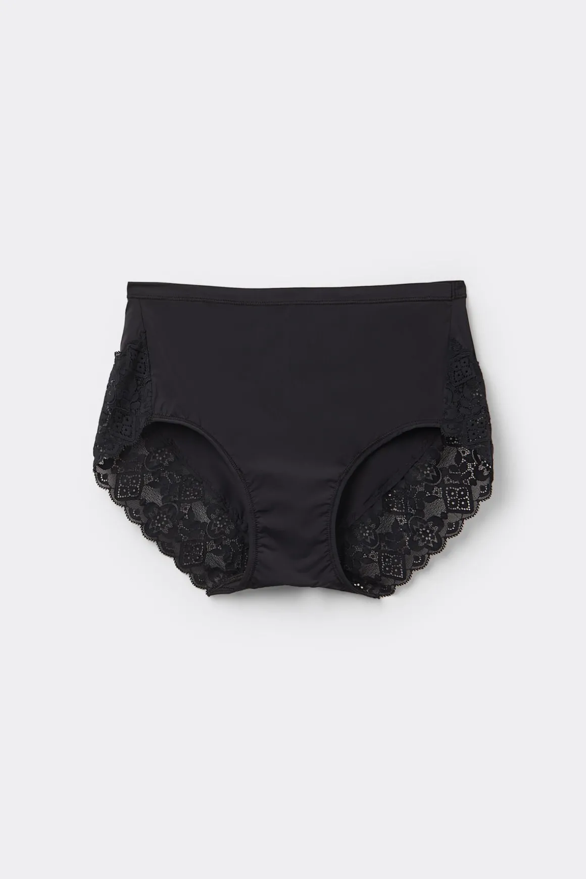 Slip met Hoge Taille van Microvezel en Kant
