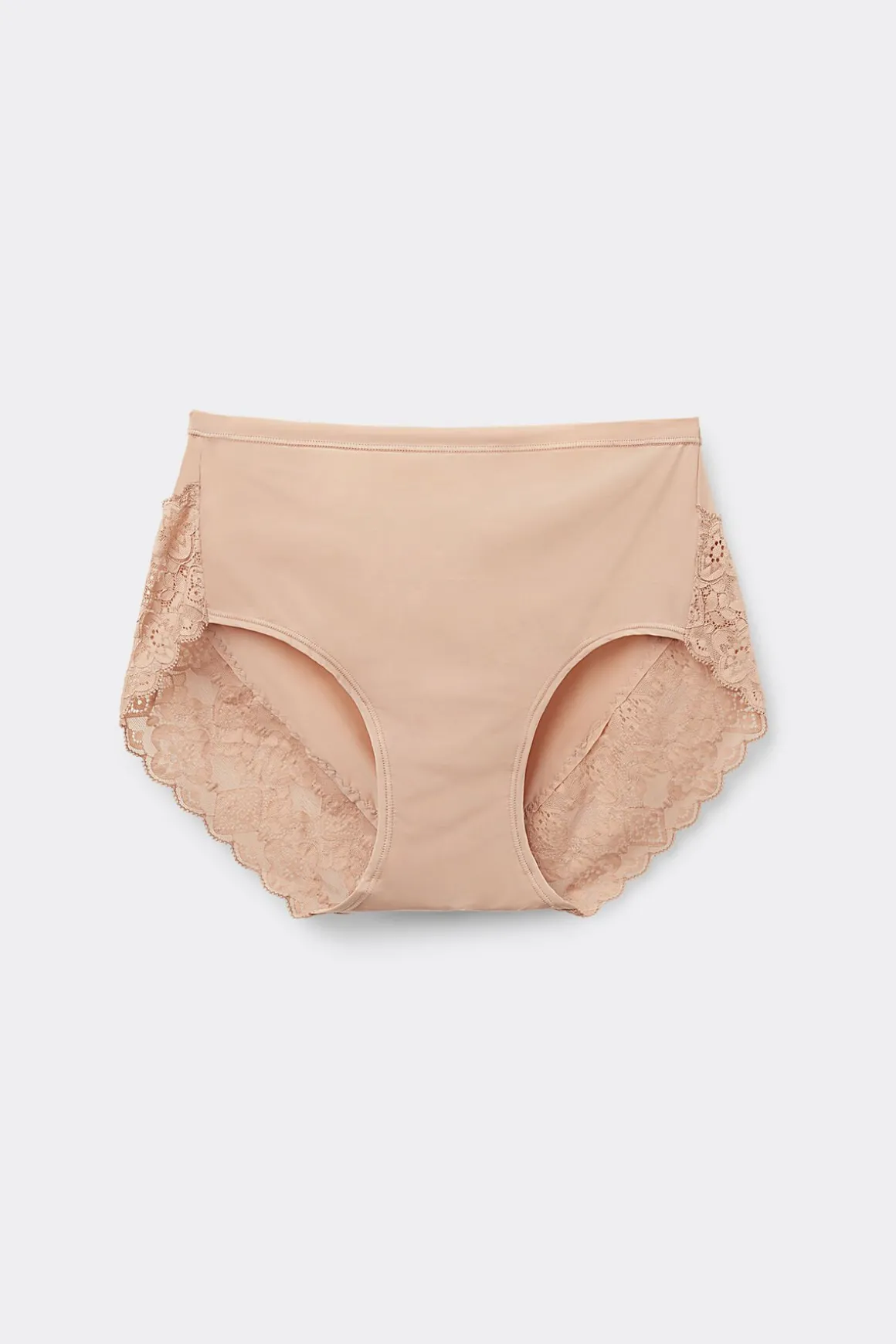 Slip met Hoge Taille van Microvezel en Kant