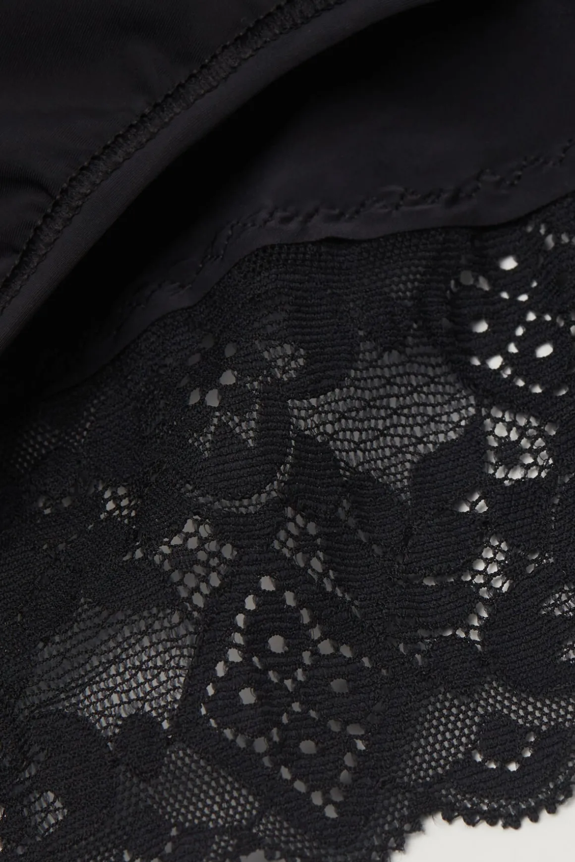 Slip met Hoge Taille van Microvezel en Kant
