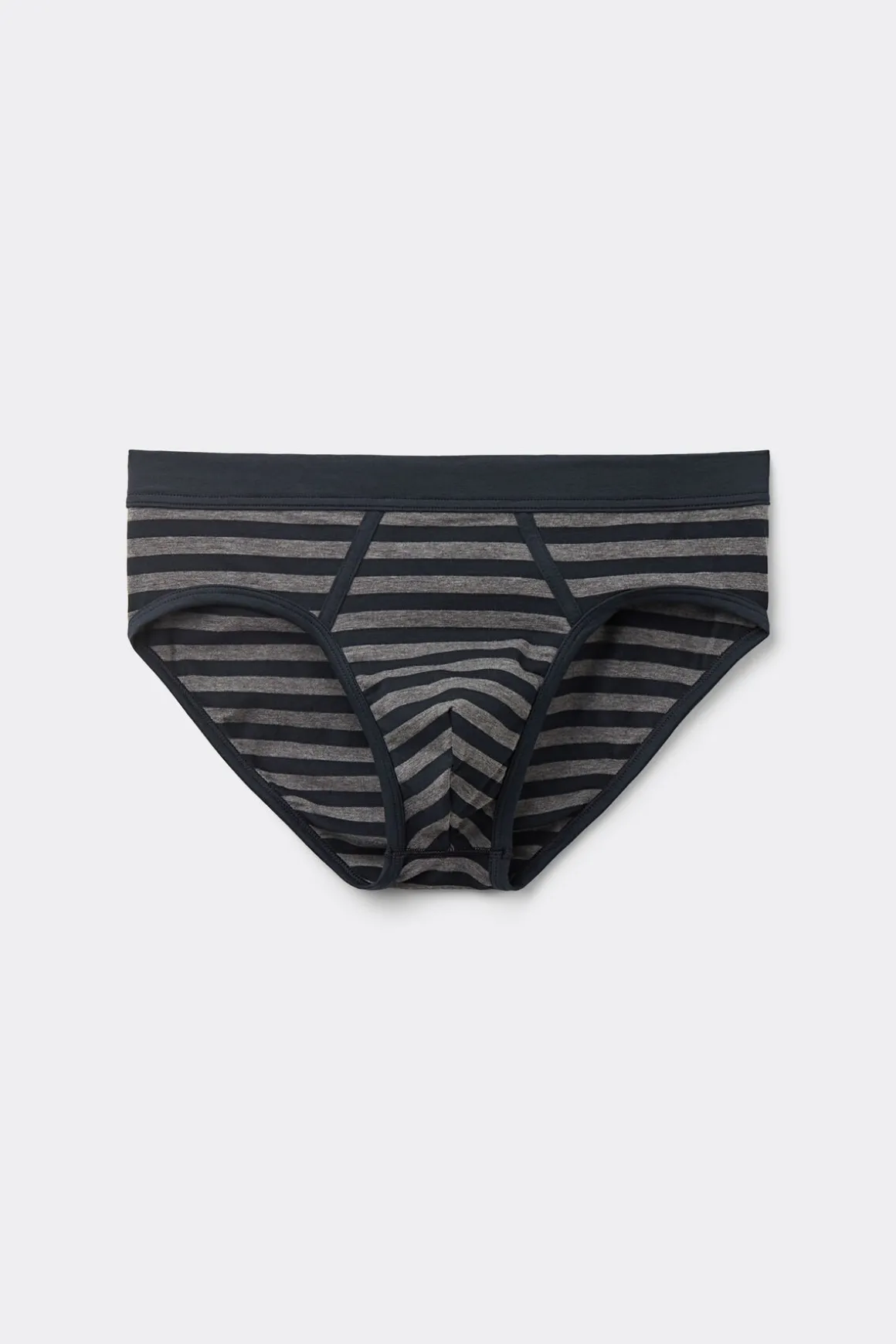 Slip van Superior-Katoen met Blauwe en Grijze Strepen