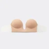 Strapless Bra with Graduated Padding and Plunge Front