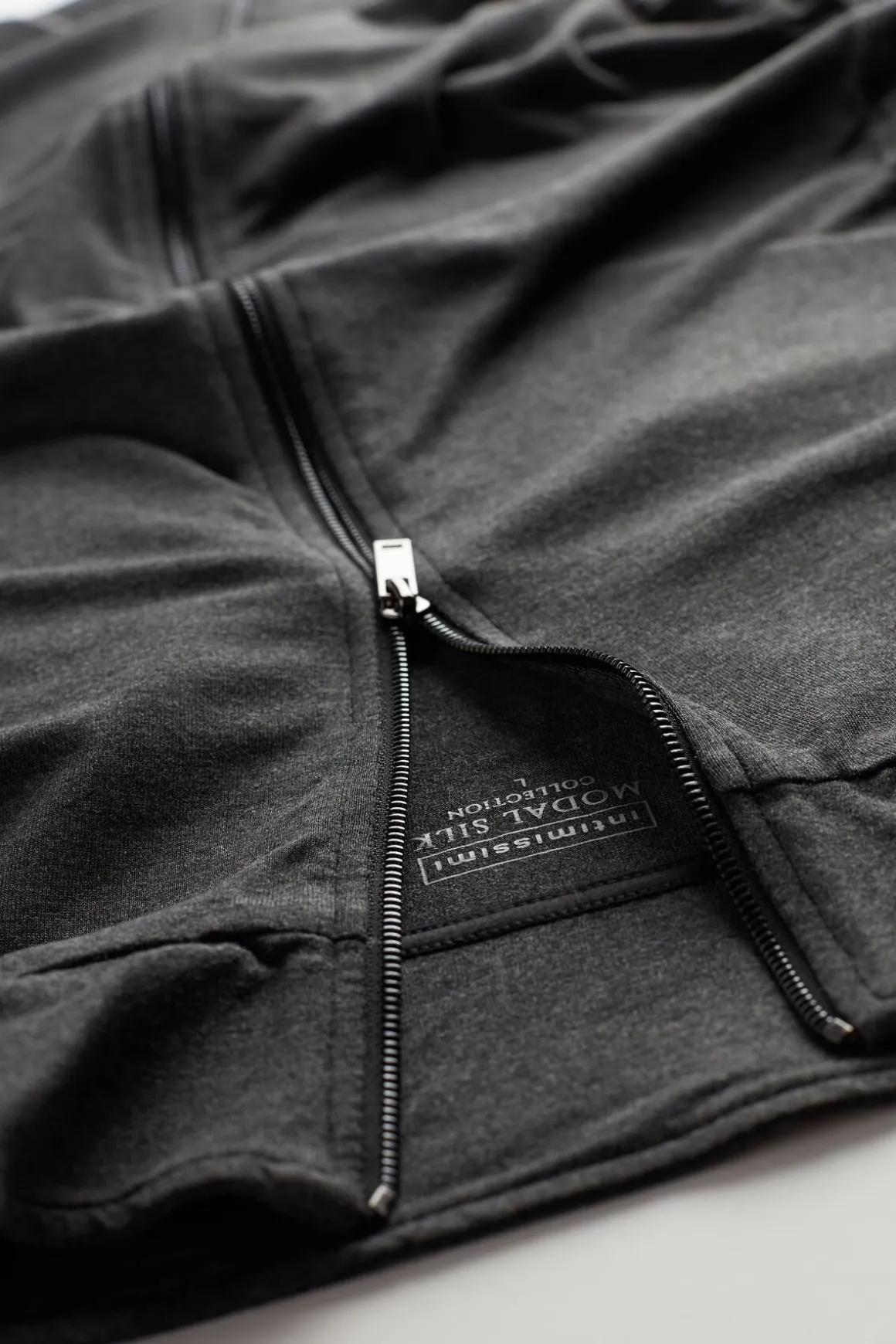 Sweatshirt van Zijde en Modal met Rits