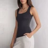 Tanktop met Brede Schouders van Fresh Bamboo