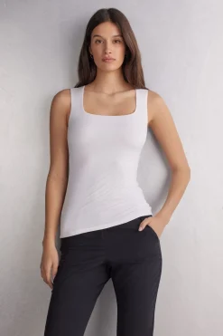 Tanktop met Brede Schouders van Fresh Bamboo