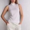 Tanktop met Hoge Hals in Micromodal