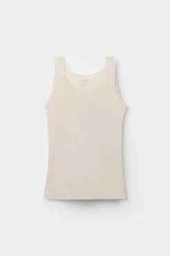 Tanktop met Ronde Hals van Onafgewerkt Katoen