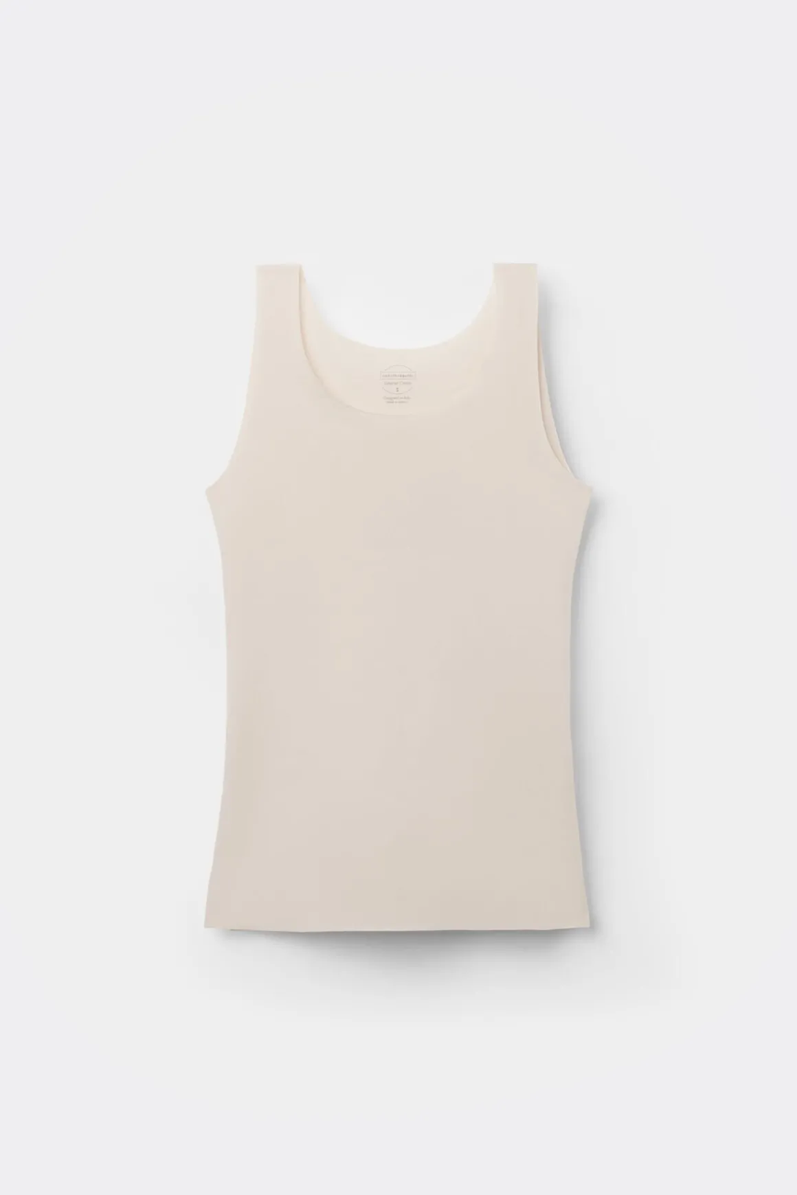 Tanktop met Ronde Hals van Onafgewerkt Katoen