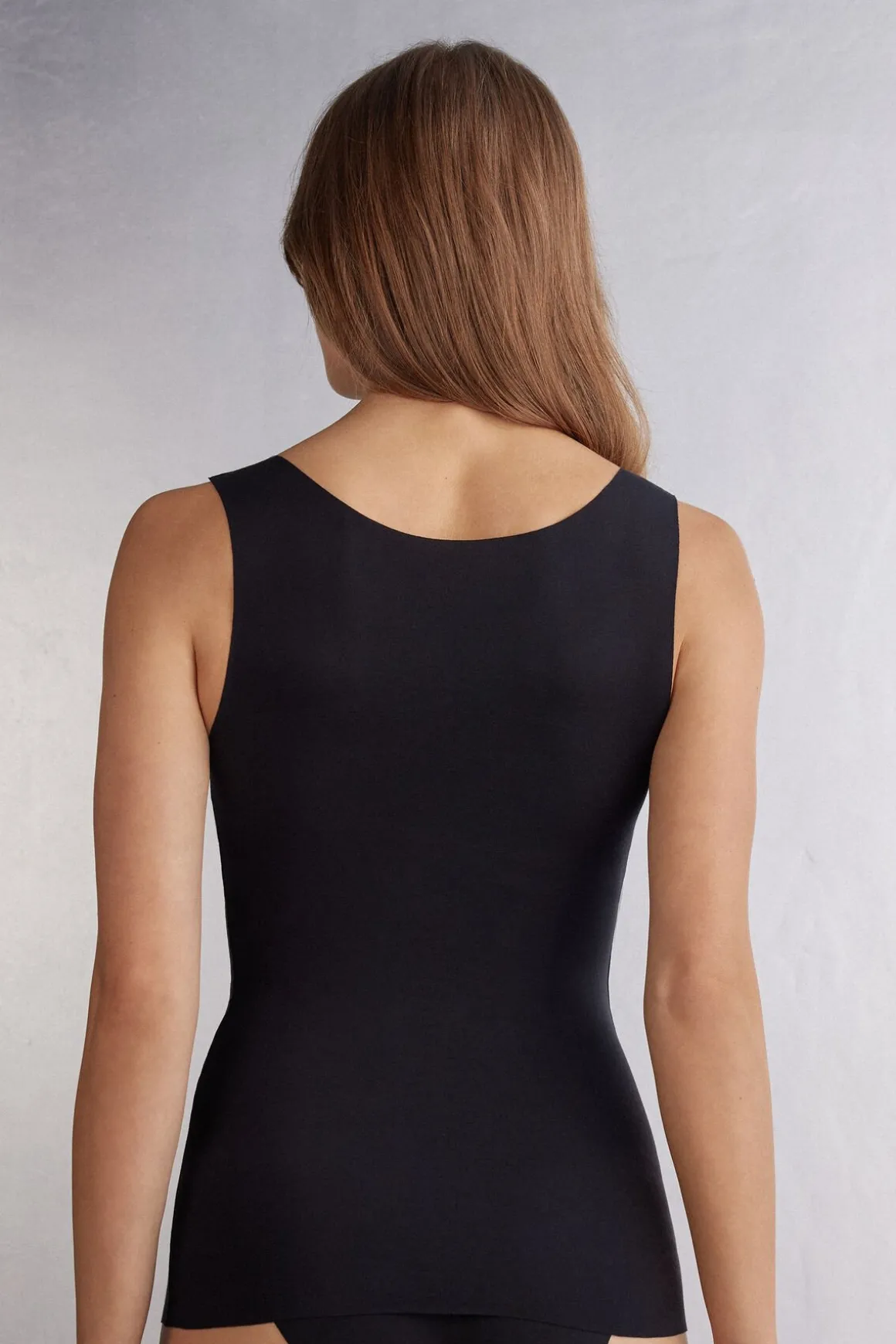 Tanktop met Ronde Hals van Onafgewerkt Katoen