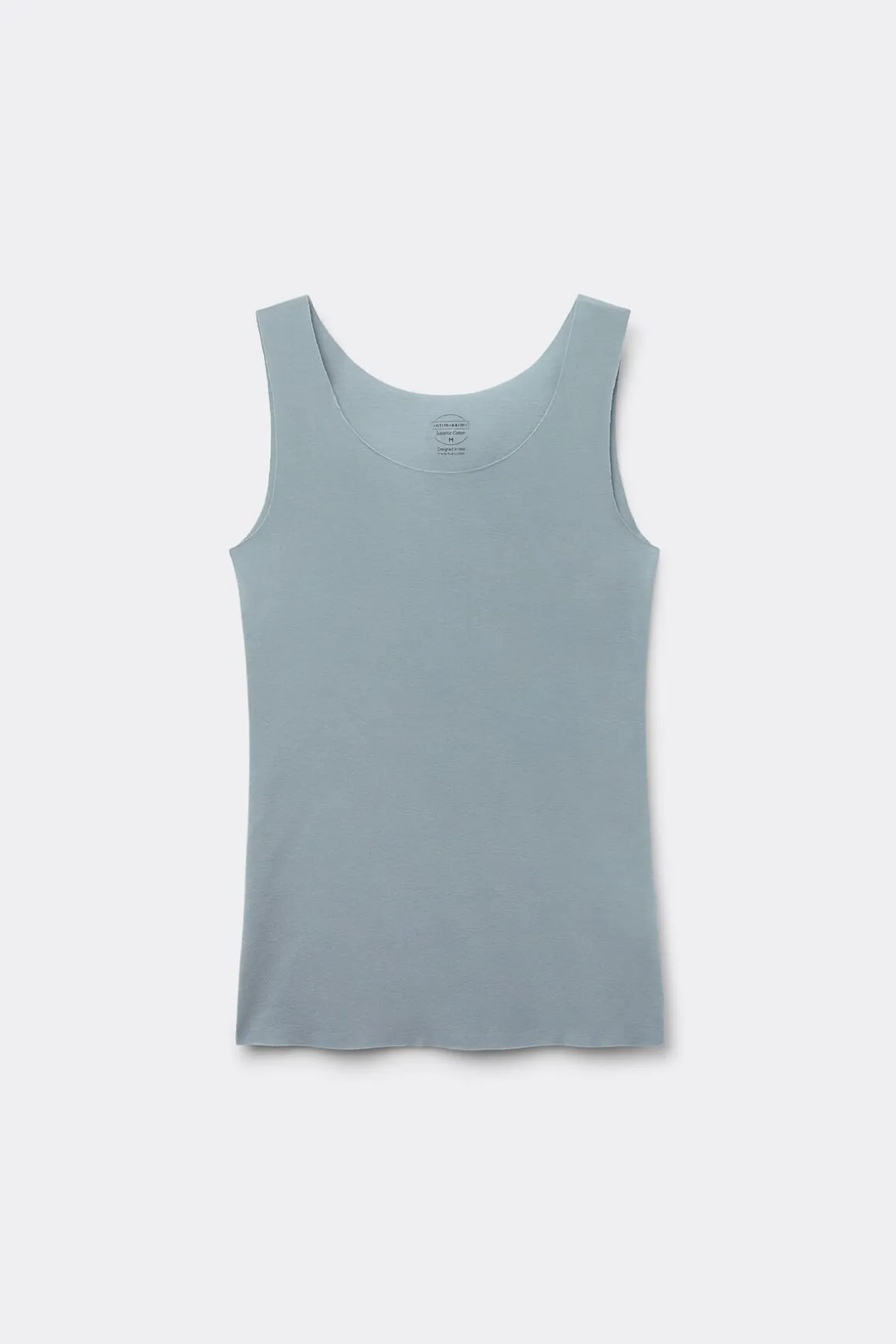 Tanktop met Ronde Hals van Onafgewerkt Katoen