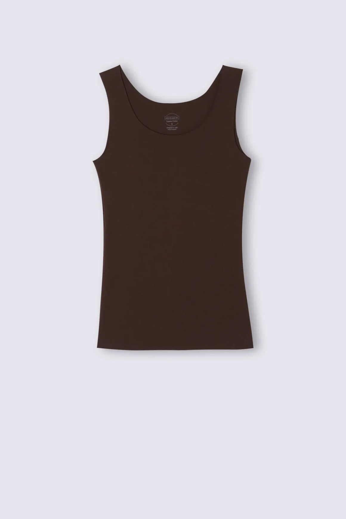 Tanktop met Ronde Hals van Onafgewerkt Katoen
