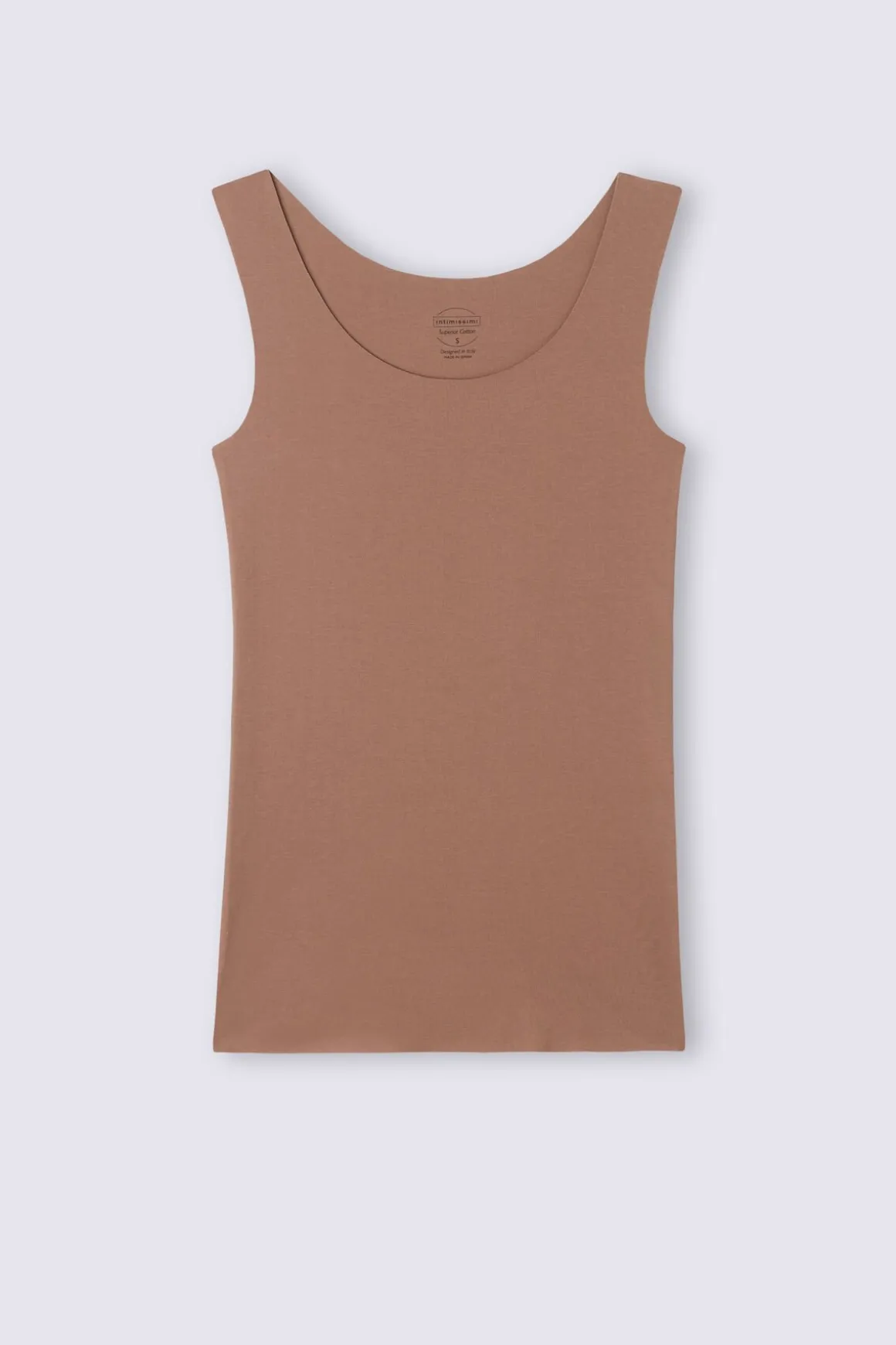 Tanktop met Ronde Hals van Onafgewerkt Katoen