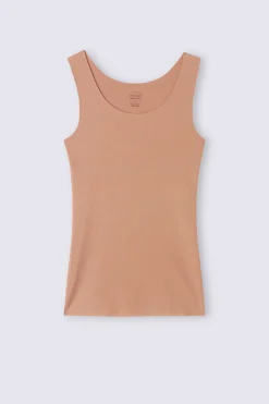 Tanktop met Ronde Hals van Onafgewerkt Katoen