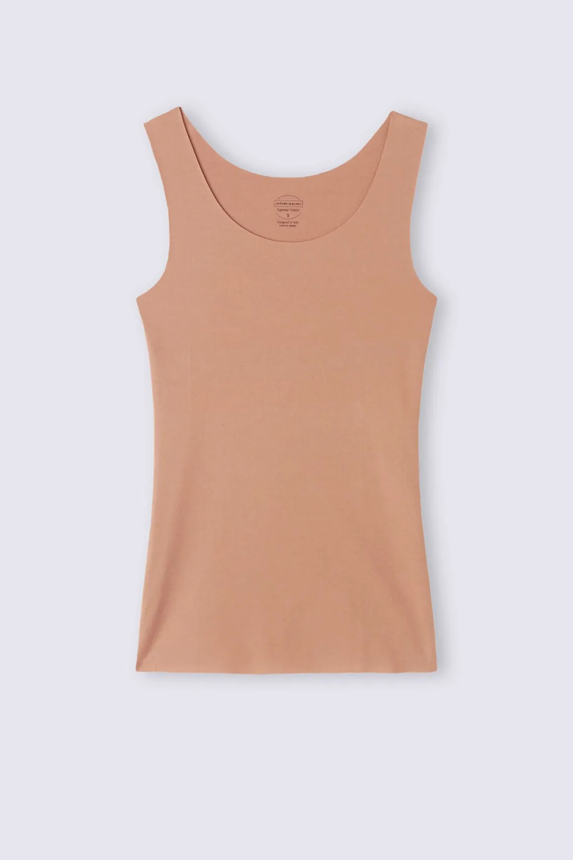 Tanktop met Ronde Hals van Onafgewerkt Katoen
