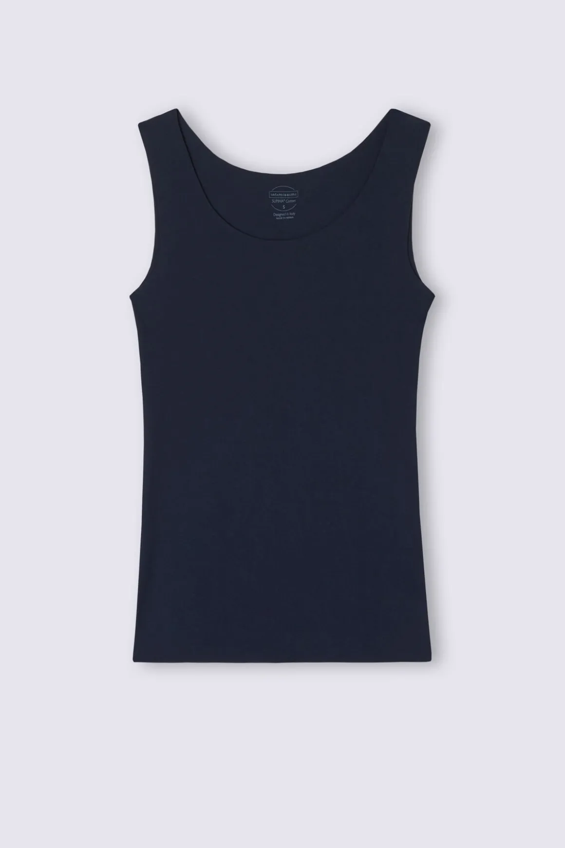 Tanktop met Ronde Hals van Onafgewerkt Katoen