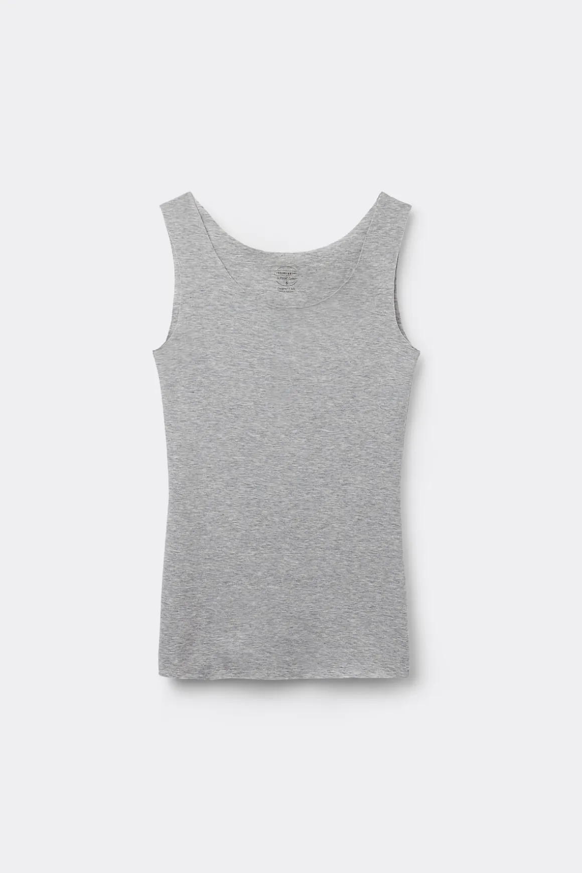 Tanktop met Ronde Hals van Onafgewerkt Katoen