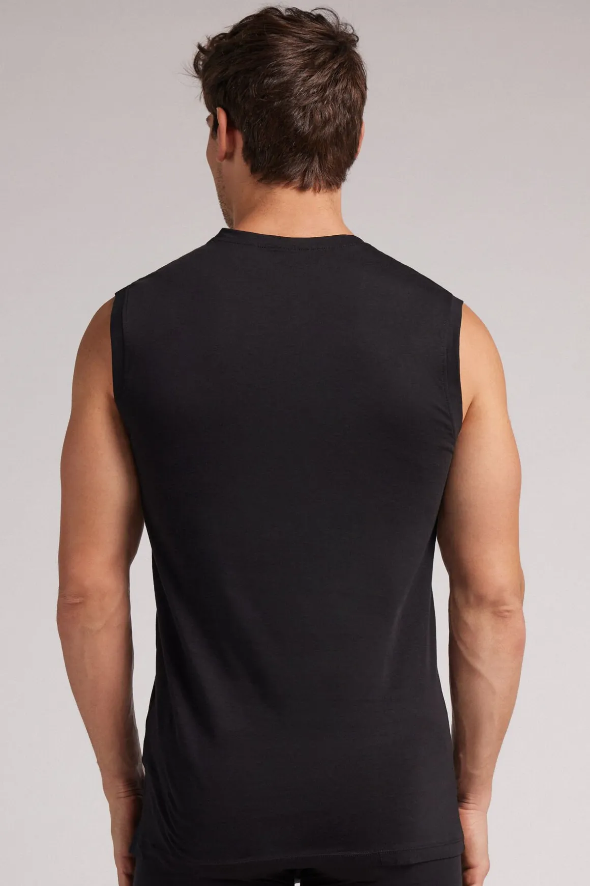 Tanktop met V-Hals van Extrafijne Superieur Katoen